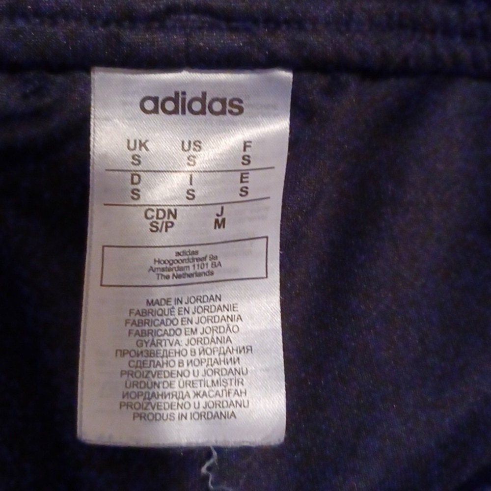 -- Adidas Kids Navy Joggers with White Logo Boy's Size Small - Picture 8 of 8